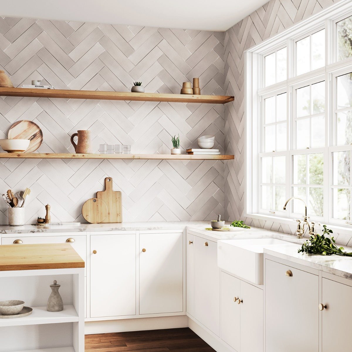 Stacy Garcia Fluted Grigio 4x16 Glossy Porcelain Tile