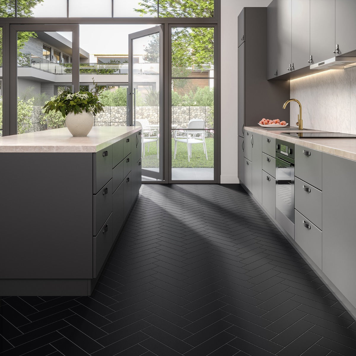 Roller Black 3x11 Matte Porcelain Subway Tile - Lux Tile