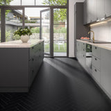 Roller Black Matte Porcelain Subway Tile - 3x11 Inch