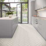 Roller White Matte Porcelain Subway Tile 3x11"