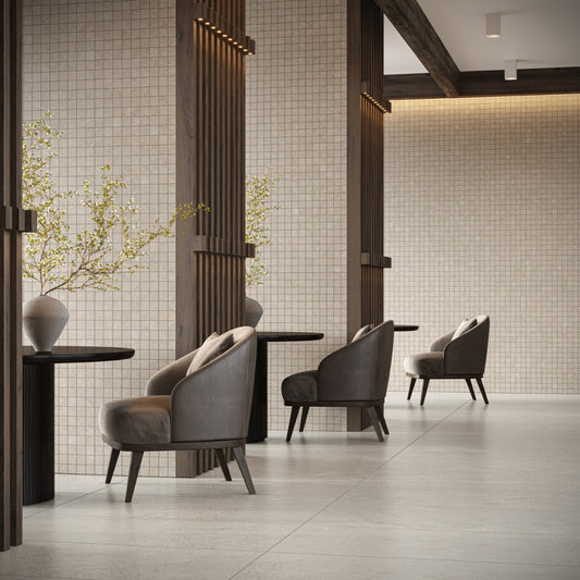 Era Linen White 24x48 Matte Porcelain Tile - Lux Tile