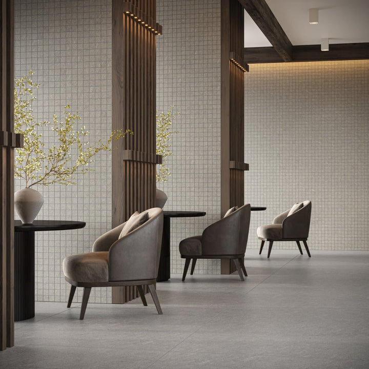 Era Silver Gray 24x48 Matte Porcelain Tile - Limestone Look