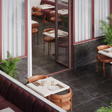 Santo Charcoal Black Matte Porcelain Tile 36x36 - Lux Tile