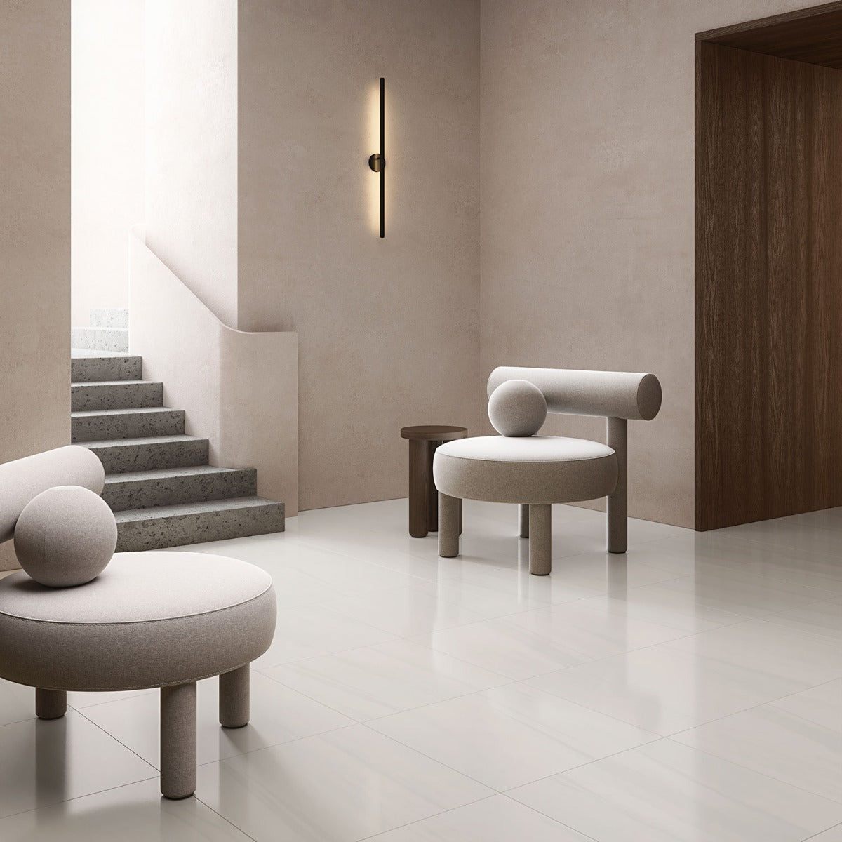 Lux Tile Minera Dolomite Warm White 12x24 Polished Porcelain Tile