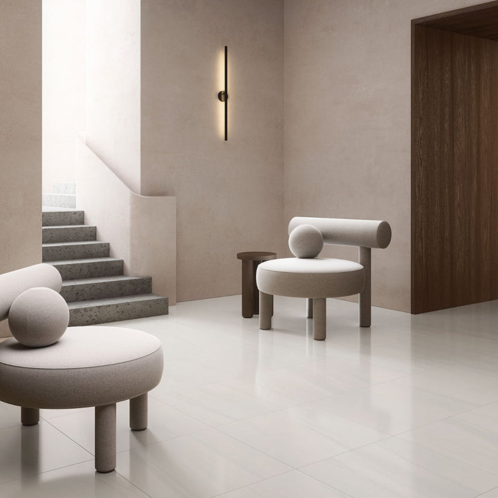Lux Tile Minera Dolomite Warm White 12x24 Polished Porcelain Tile