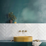 Castle Wind Chill White 3x12 Polished Ceramic Subway Tile for Walls