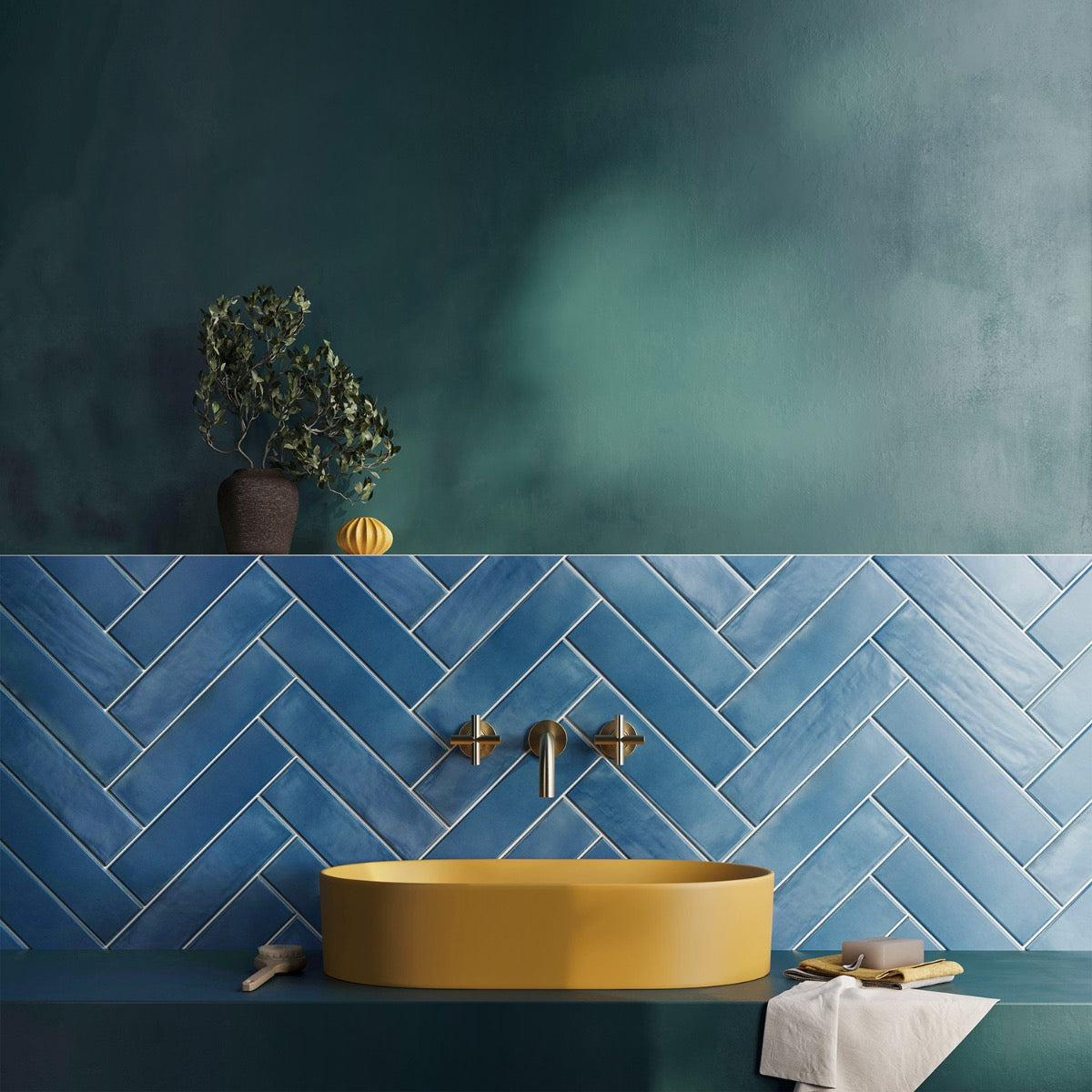 Marine Blue Ceramic Subway Tile - 3x12 Matte Finish