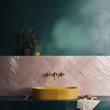 Los Lunas Rose Pink 4x12 Polished Ceramic Subway Tile - Lux Tile
