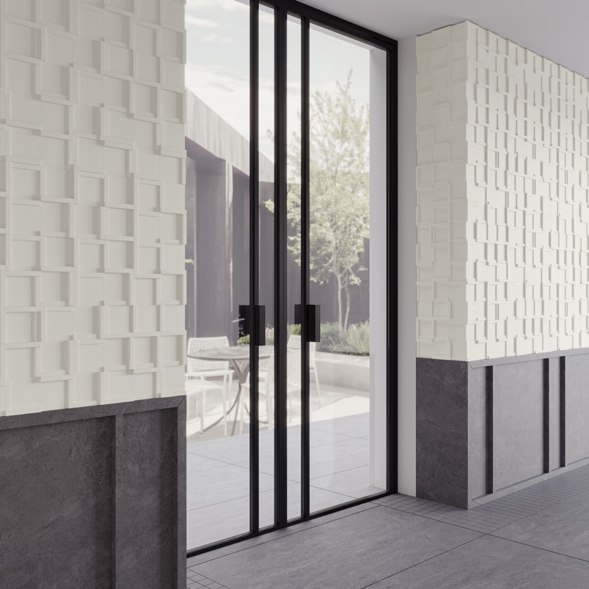 Roller Cross White 4x4 Handmade Matte Ceramic Tile - Lux Tile