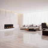 Nashville Taupe Beige 12x24 Polished Porcelain Tile - Travertine Look