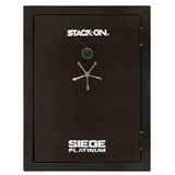 STACK-ON Siege Platinum 101-Gun Fire and Water Resistant Safe, Electronic and Biometric Lock, Black Cherry, Gun Safe