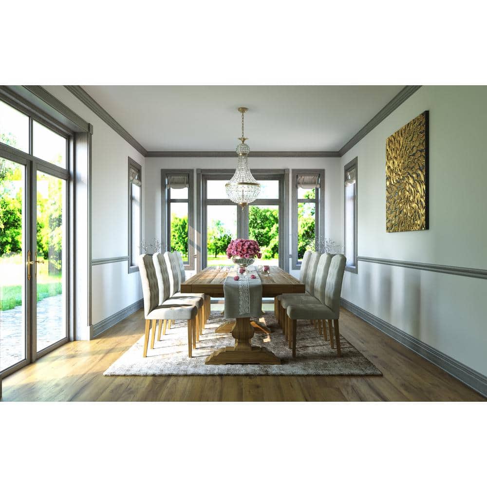 Ornamental Mouldings Prestained Gray 1/2 in. x 4-1/2 in. x 96 in. Wood Crown Moulding