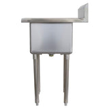 AmeriHome 21.5 in. x 24 in. Stainless Steel Utility Wall Mount Sink