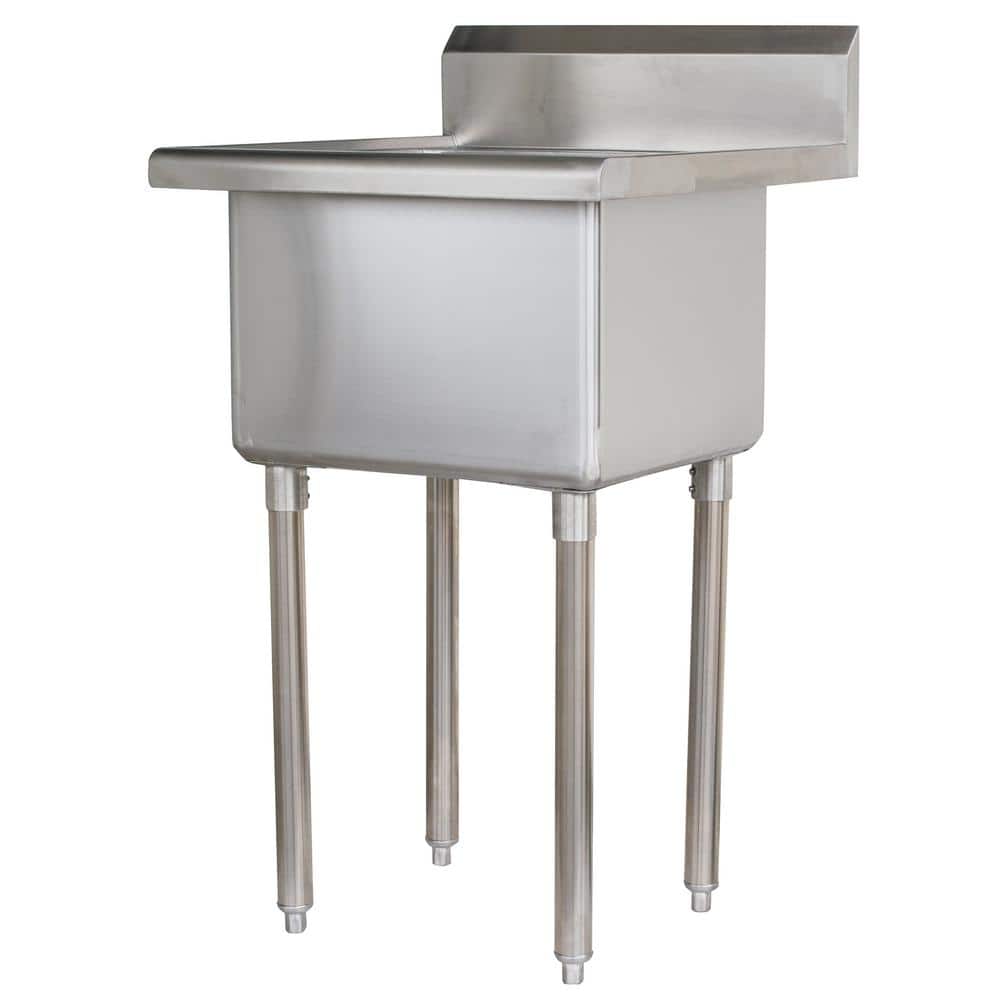AmeriHome 21.5 in. x 24 in. Stainless Steel Utility Wall Mount Sink