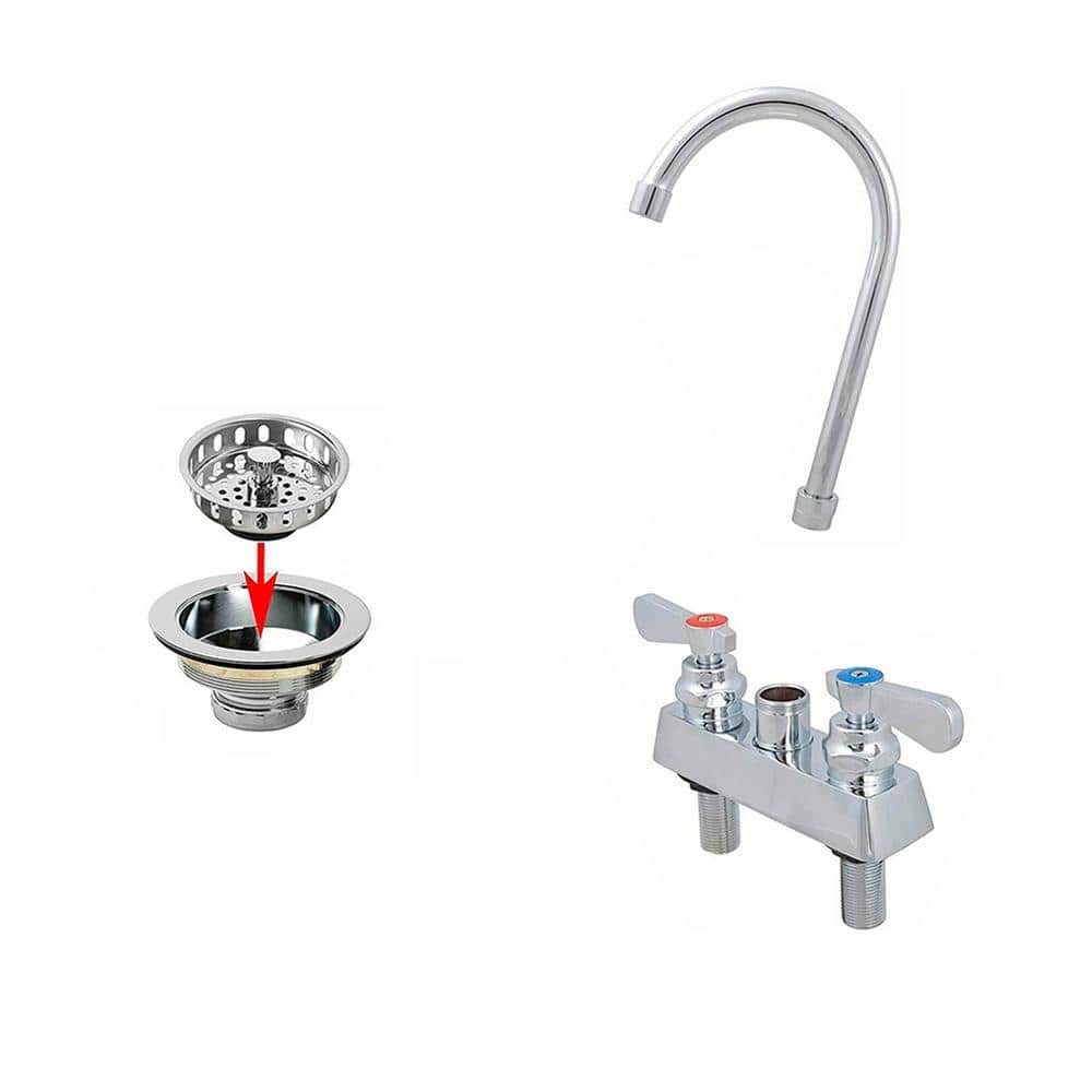 AMGOOD 18.5" x 13" Stainless Steel Drop-in Sink with Faucet - NSF Certified