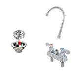 AMGOOD 18.5" x 13" Stainless Steel Drop-in Sink with Faucet - NSF Certified