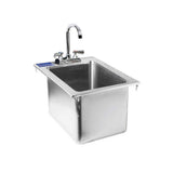 AMGOOD 18.5" x 13" Stainless Steel Drop-in Sink with Faucet - NSF Certified