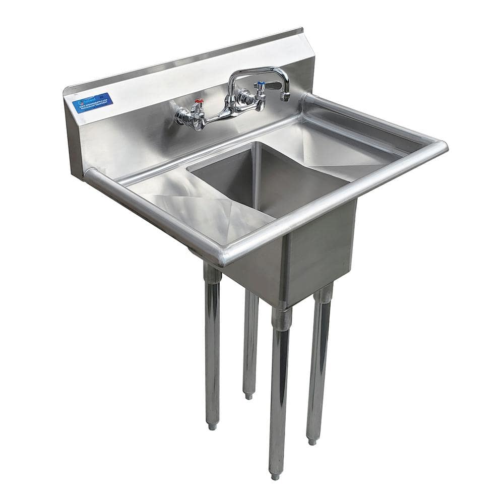 AMGOOD 20x30 Stainless Steel Utility Sink with Drainboards & Faucet