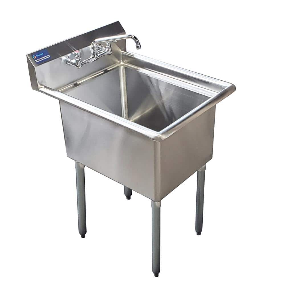 AMGOOD 29 3/4 in. x 23 5/8 in. Stainless Steel One Compartment Utility Sink