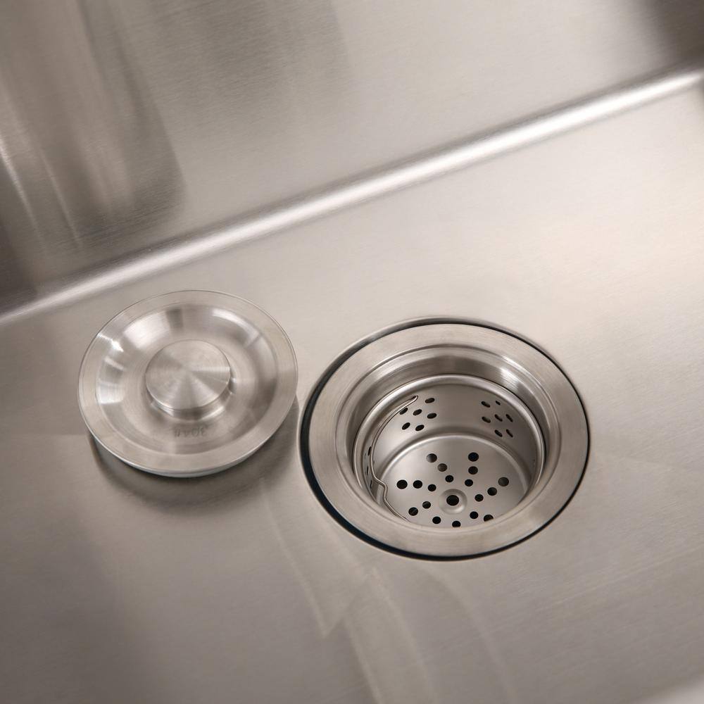 Amucolo 24 in. Stainless Steel Drop-in Laundry Utility Sink with Faucet