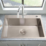 Amucolo 24 in. Stainless Steel Drop-in Laundry Utility Sink with Faucet