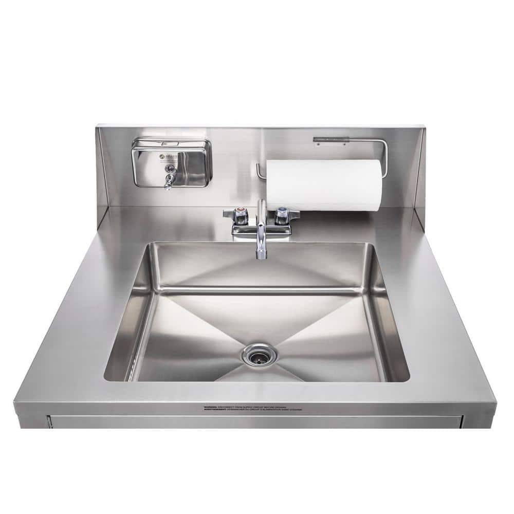 Ancaster Food Equipment 32 in. x 29.25 in. Stainless Steel Portable Sink Hand Wash Station