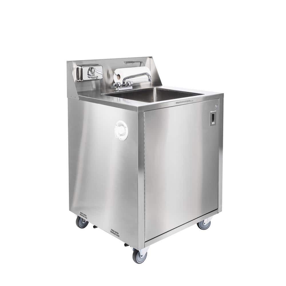 Ancaster Food Equipment 32 in. x 29.25 in. Stainless Steel Portable Sink Hand Wash Station
