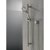 Delta 4-Spray 3.9 in. Single Wall Mount Handheld Shower Head with Slide Bar in Stainless