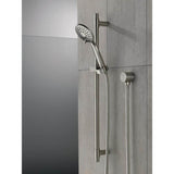 Delta 4-Spray 3.9 in. Single Wall Mount Handheld Shower Head with Slide Bar in Stainless