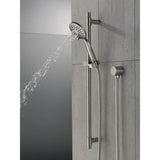 Delta 4-Spray 3.9 in. Single Wall Mount Handheld Shower Head with Slide Bar in Stainless