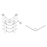 Dolle Prova PA25a Stainless Steel 90 Degree Corner (10-Piece)