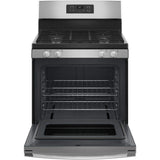 GE 30 in. 4.8 cu. ft. Freestanding Gas Range in Stainless Steel (JGBS61RPSS)
