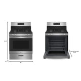 GE 30 in. 4.8 cu. ft. Freestanding Gas Range in Stainless Steel (JGBS61RPSS)