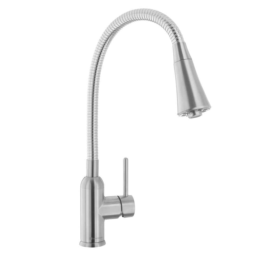 Glacier Bay Bodell Single-Handle Pulldown Laundry Faucet in Stainless Steel