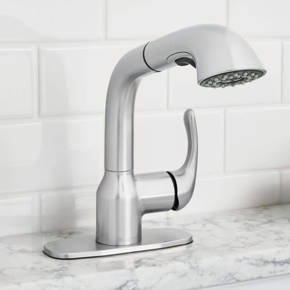 Glacier Bay Dunning Stainless Spot Resistant Pull-Out Laundry Faucet