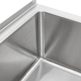 GRIDMANN 24x24x13 Stainless Steel Floor Mop Sink with Backsplash