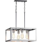 Progress Lighting Union Square Collection 4-Light Stainless Steel Coastal Chandelier Light