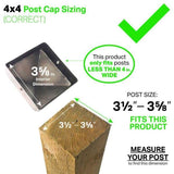 Protectyte 4 in. x 4 in. Stainless Steel Pyramid Slip Over Fence Post Cap