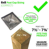 Protectyte 8 in. x 8 in. Stainless Steel Pyramid Slip Over Fence Post Cap