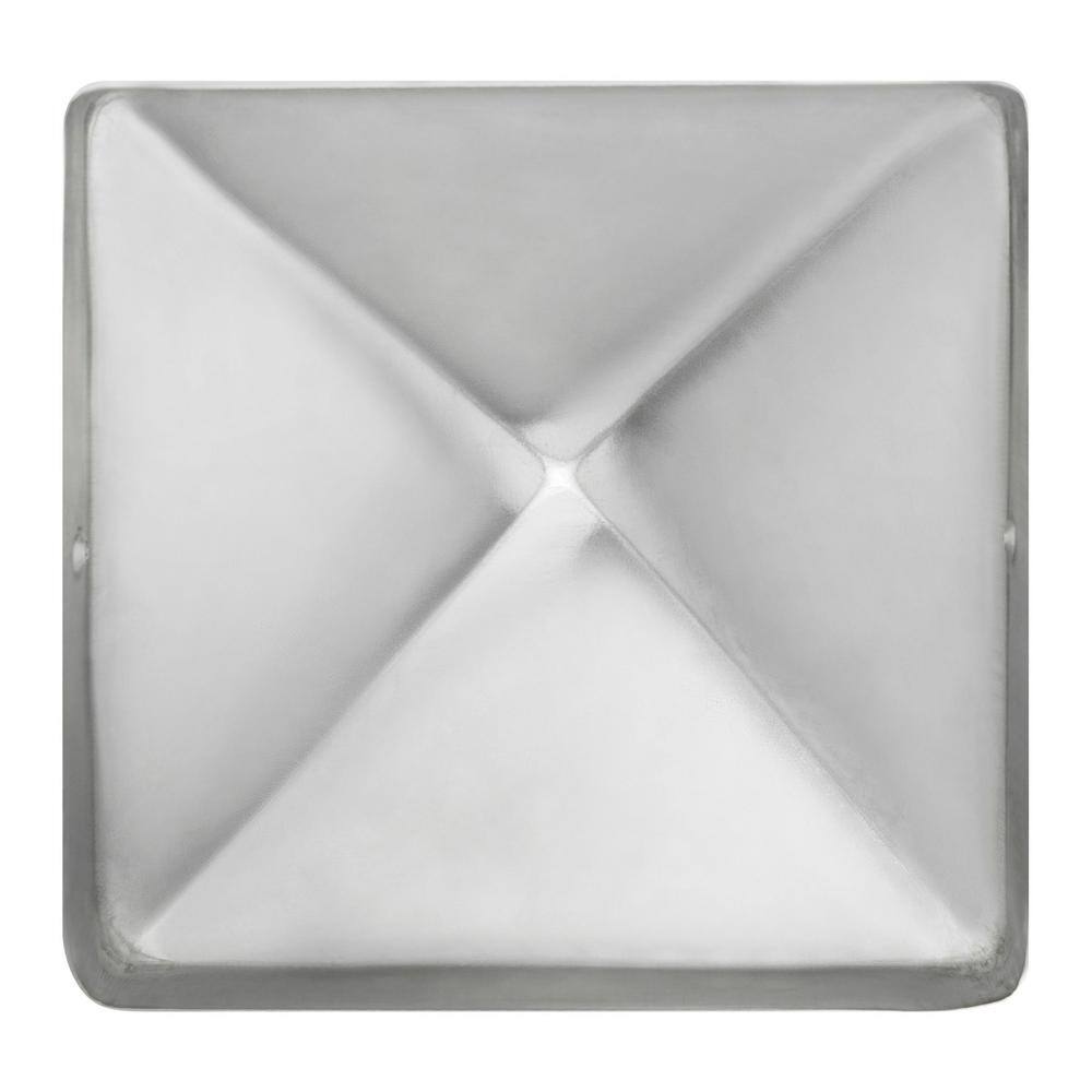 Protectyte 8 in. x 8 in. Stainless Steel Pyramid Slip Over Fence Post Cap