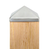 Protectyte 8 in. x 8 in. Stainless Steel Pyramid Slip Over Fence Post Cap