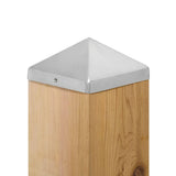 Protectyte 8 in. x 8 in. Stainless Steel Pyramid Slip Over Fence Post Cap