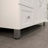 Richelieu 3-15/16 in. Stainless Steel Square Furniture Legs with Leveling Glide (4-Pack)