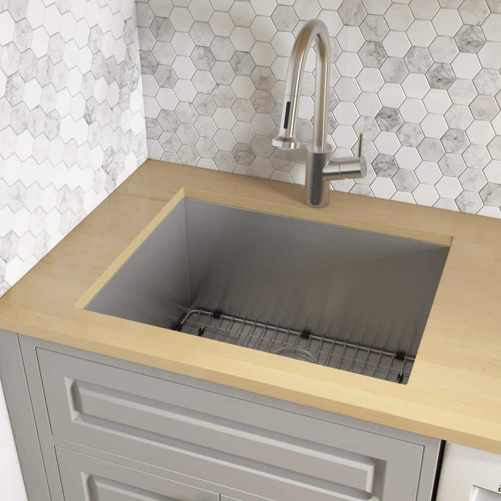 Ruvati Savona 12-inch Undermount Laundry Utility Sink - 16 Gauge Stainless Steel