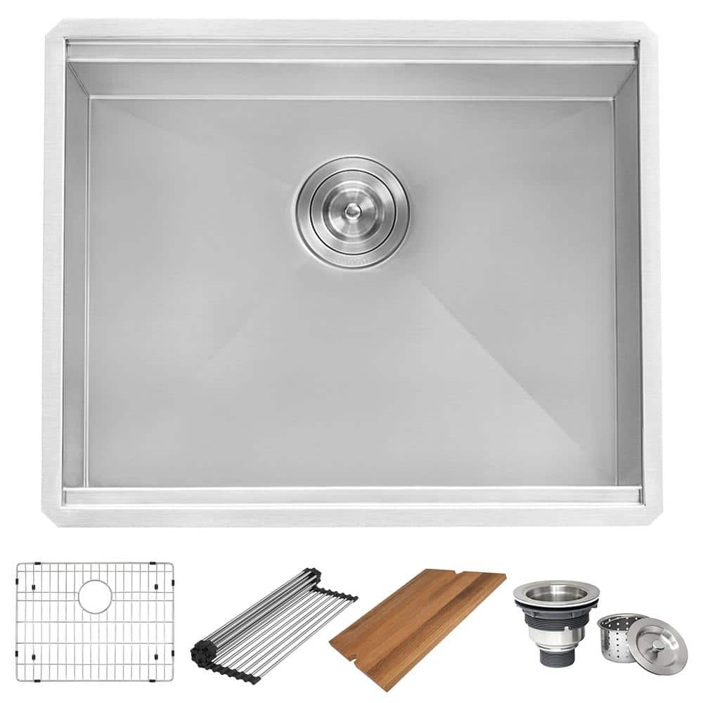 Ruvati Alto 23x19x13 Undermount 16-Gauge Stainless Steel Utility Workstation Sink