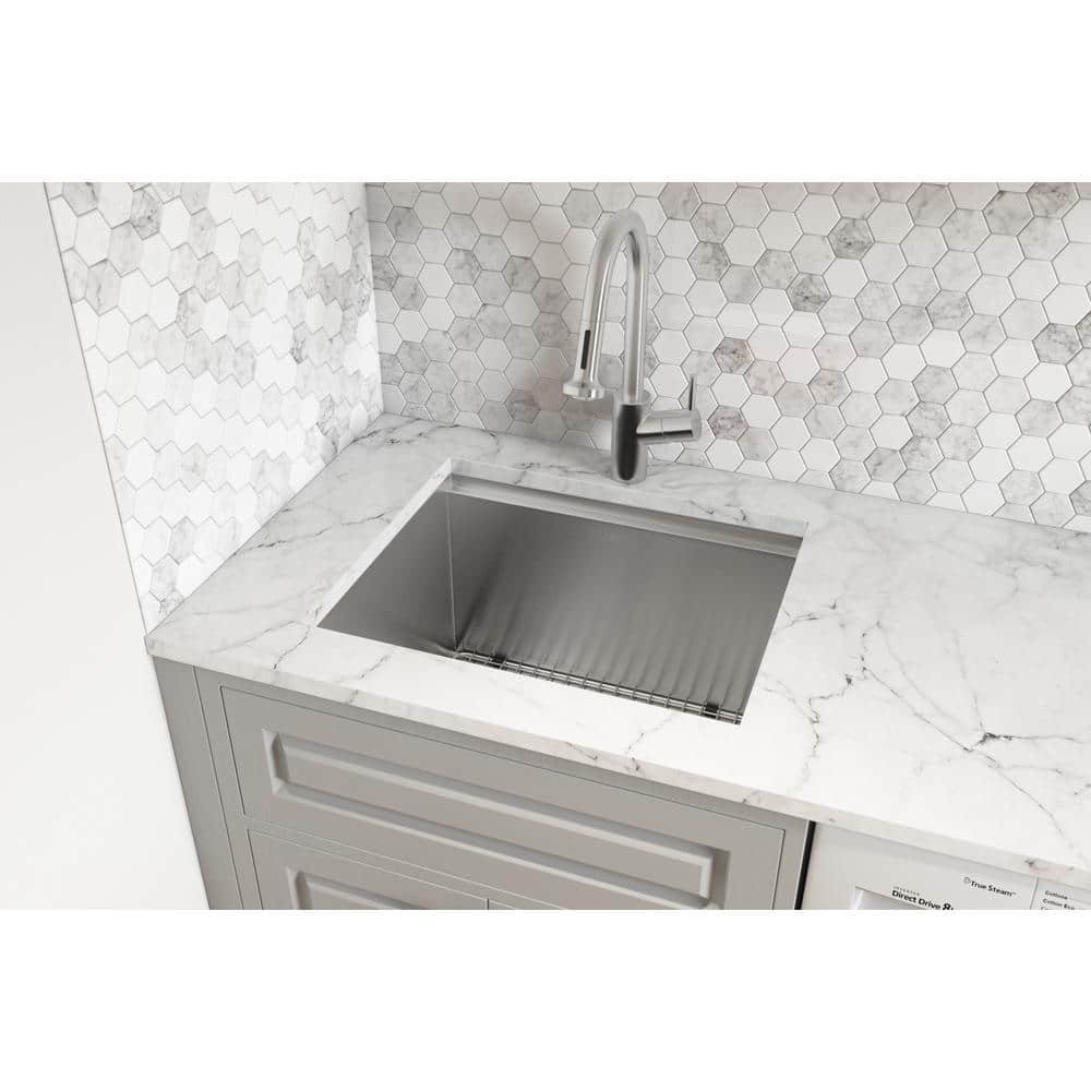 Ruvati Alto 23x19x13 Undermount 16-Gauge Stainless Steel Utility Workstation Sink