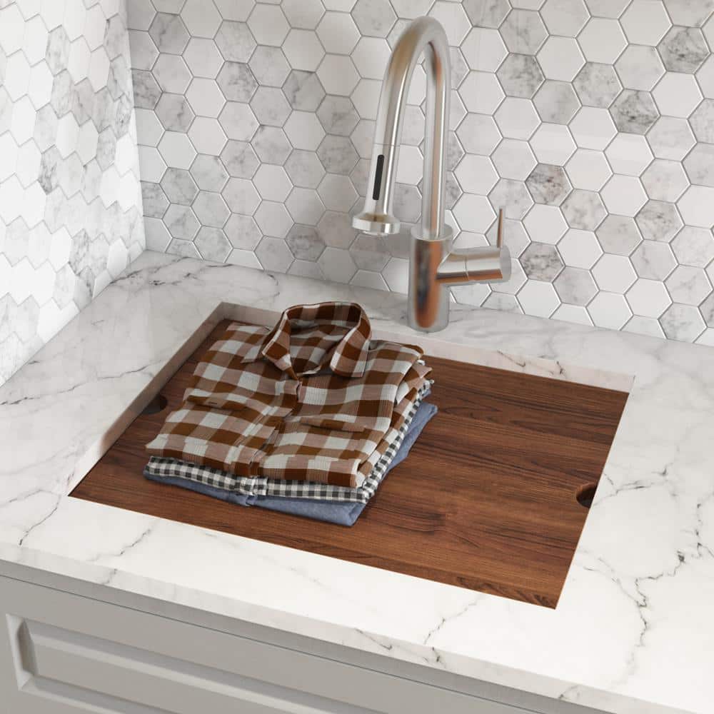 Ruvati Alto 23x19x13 Undermount 16-Gauge Stainless Steel Utility Workstation Sink