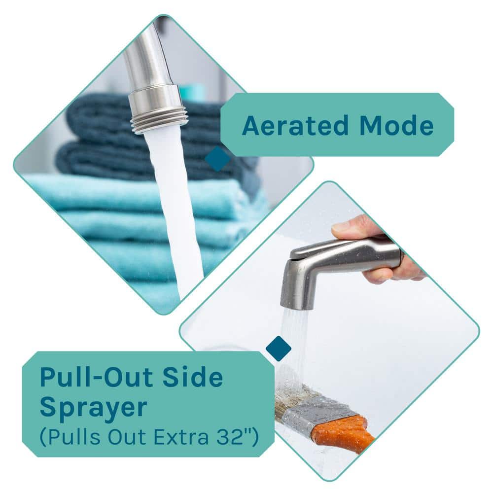 TEHILA 25 x 21.5 inch ABS Freestanding Utility Sink with Stainless Faucet