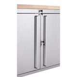TRINITY 72 in. W x 19 in. D 8-Drawer Stainless-Steel Corner Rolling Mobile Workbench