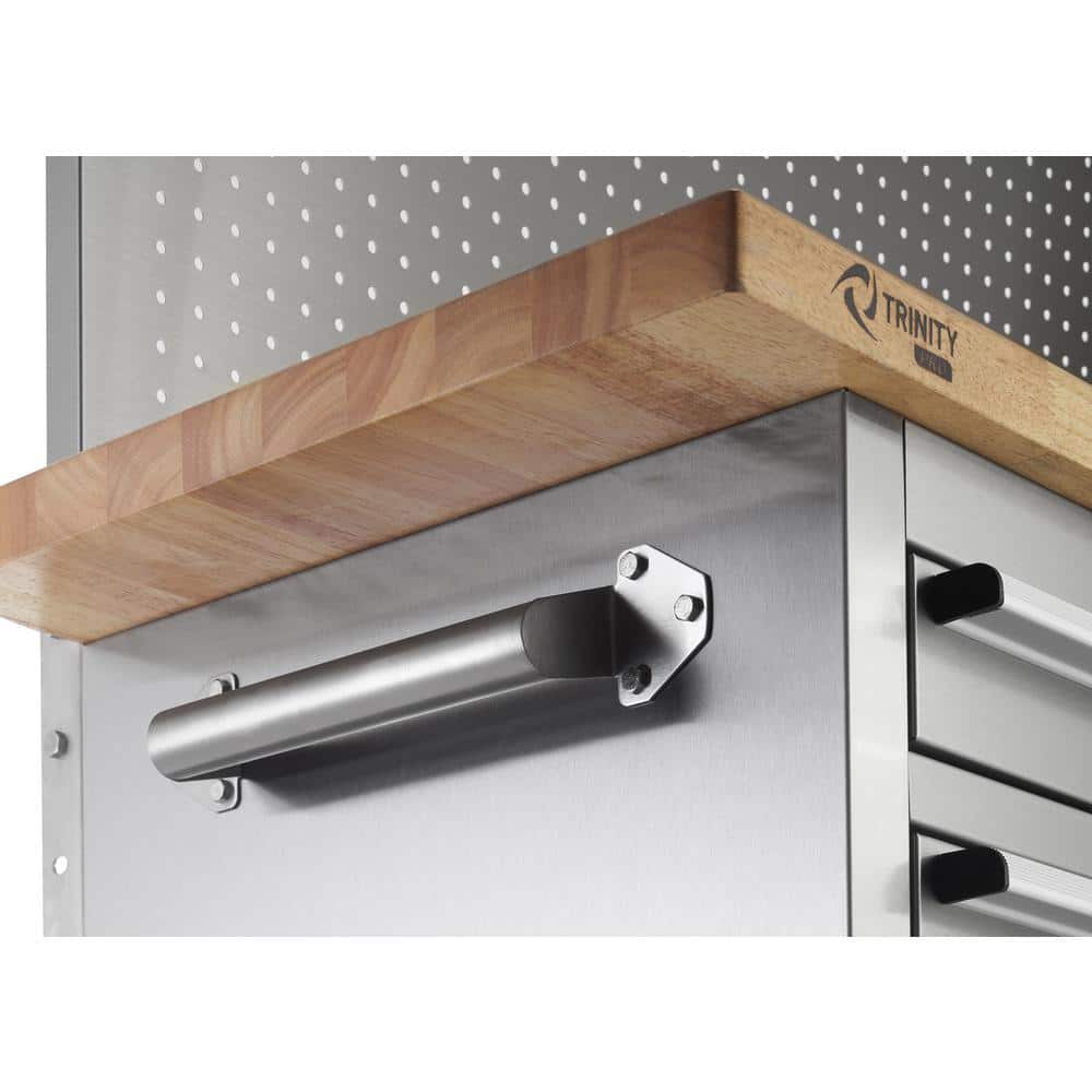 TRINITY PRO 72 in. W x 19 in. D 12-Drawer Rolling Workbench with Storage